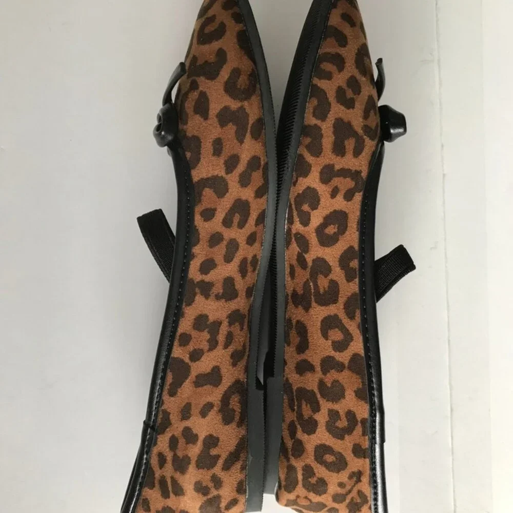 JCREW Factory Girls' leopard ballet flats K13